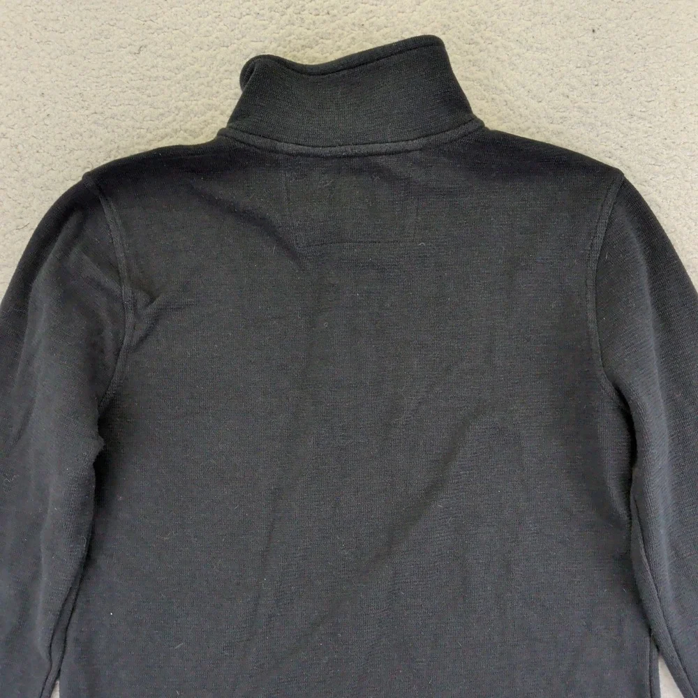 Banana Republic Men‎ Black Quarter Zip Pullover Sweatshirt Size Medium Casual